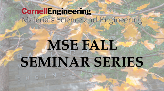 MSE Fal Seminar Series